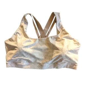 NWT - Old Navy Powersoft Active Sports Bra - Cross-back - Cream - Size 3X